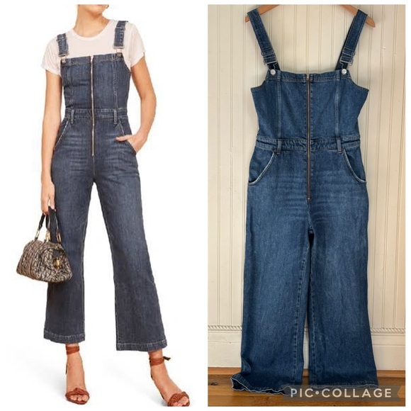 Reformation Pants - Reformation Size 6 Denim Jenny Jumpsuit